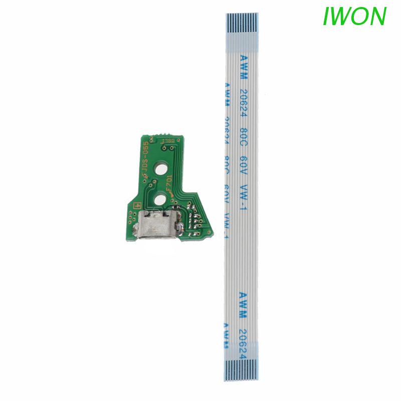 Mạch cổng sạc USB thay thế cho bộ điều khiển chơi game JDS-055 PS4 với cáp Flex 12Pin