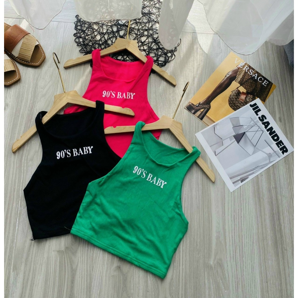 Áo Ba Lỗ 2 Lớp In Chữ