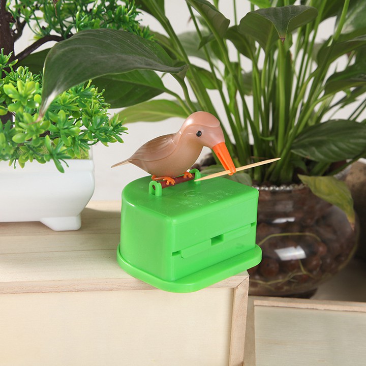 Hộp đựng tăm hình chim gõ kiến tự gắp thông minh (HTC03)
