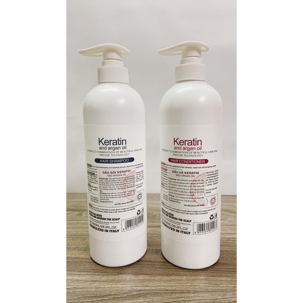 Cặp dầu gội xả class pro keratin chuyên phục hồi mềm mượt 800ml x 2