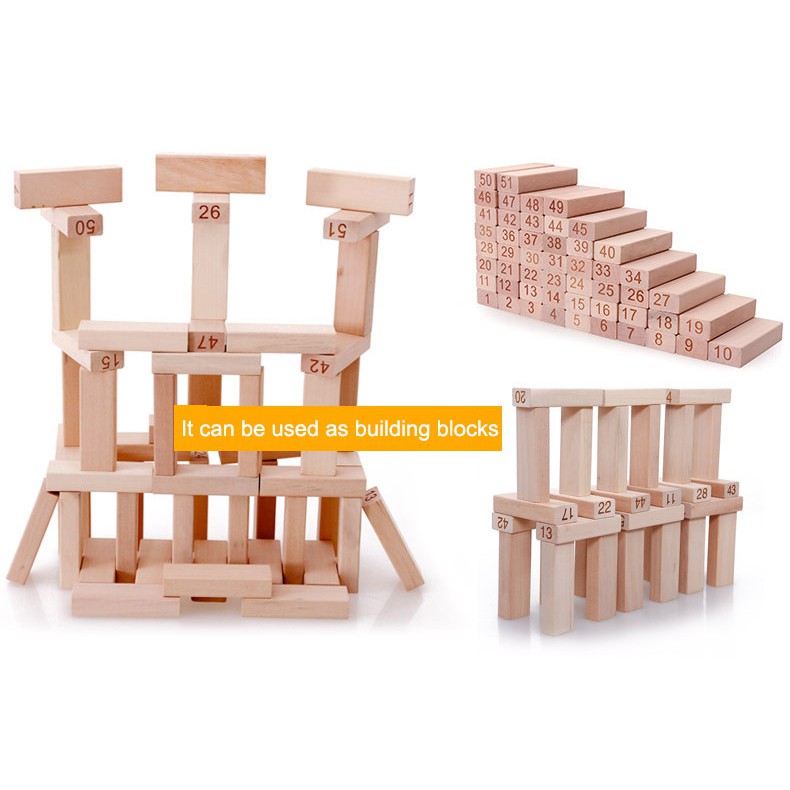 Bộ Trò Chơi Jenga Uno Stako 51 Bằng Gỗ A138 Màu Nâu