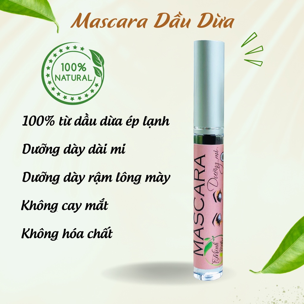Dầu dừa dưỡng mi Minh Thư, mascara dầu dừa, dưỡng mi, 100% từ dầu dừa ép lạnh thiên nhiên