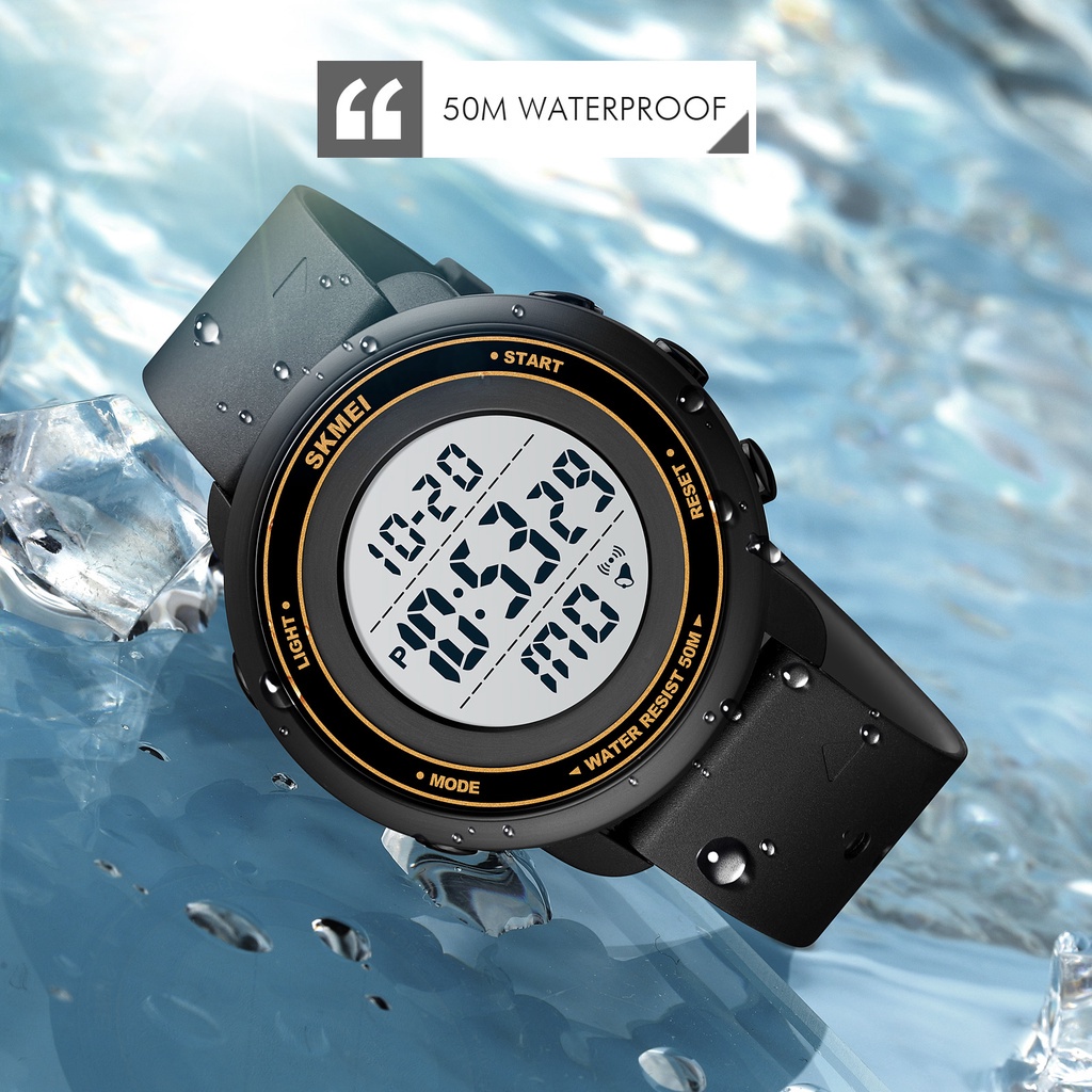 Đồng Hồ Điện Tử Đa Năng SKMEI 1736 Màn Hình Led Thiết Kế Đơn Giản Chống Thấm Nước Cho Nam