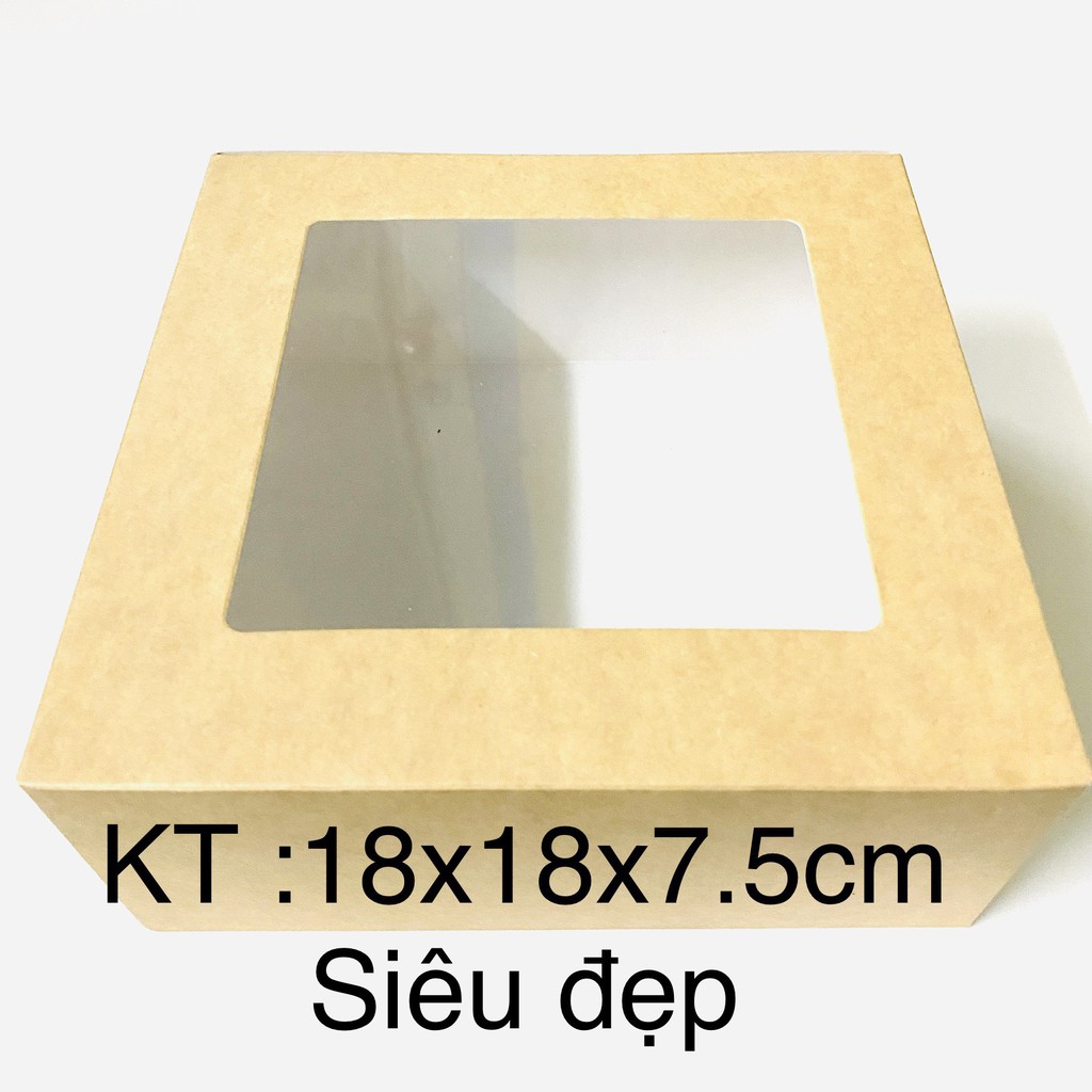 Hộp giấy kraft cao cấp siêu đẹp KT: 18x18x7.5