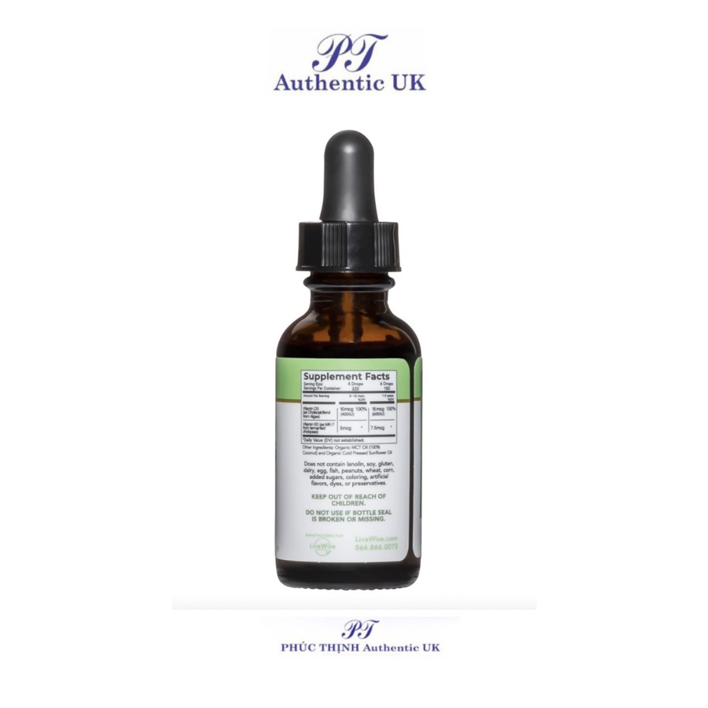 DHA OMEGA 3 - Chiết Xuất Tảo Live Wise Baby Vị Cam 30ml Cho Bé 0-2 Tuổi