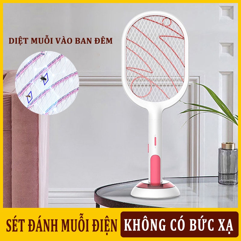 Máy đập muỗi điện, Máy diệt muỗi điện 2 chế độ 1200mAh USB sạc điện Floater Vợt điện [GM-LYMWP]