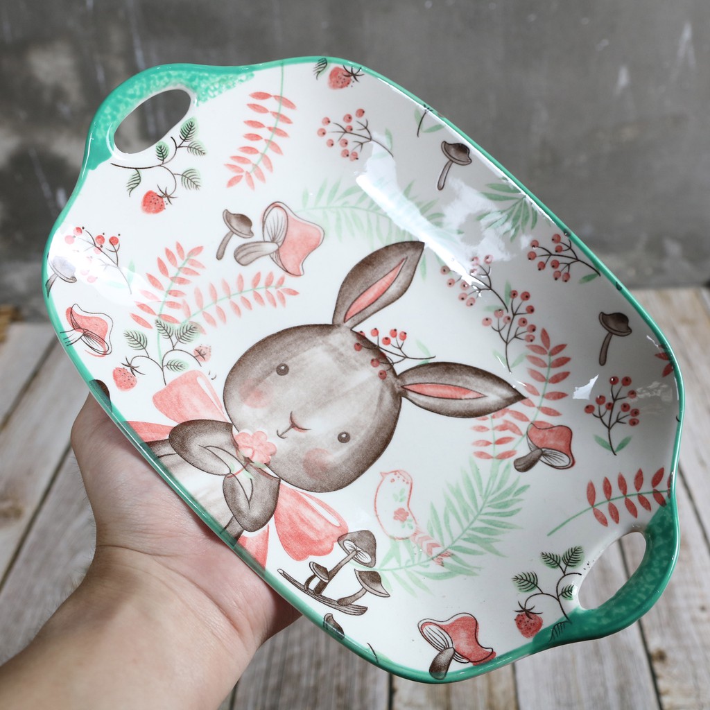 Bát Ăn Cơm Bộ Bát Đĩa Decor Chén Dĩa Dễ Thương Cute Cao Cấp S19