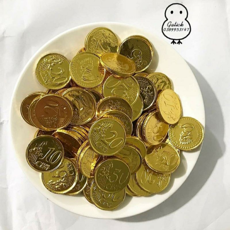 Kẹo socola đồng tiền tròn, vuông, mặt cười các mẫu (Túi 1kg)