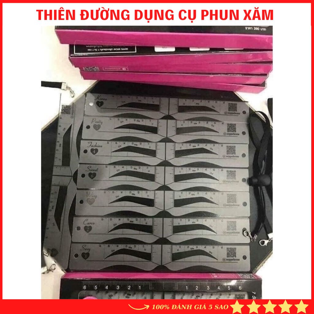Khung Vẽ Chân Mày 8 Dáng Dùng Trong Phun Xăm Thẩm Mỹ