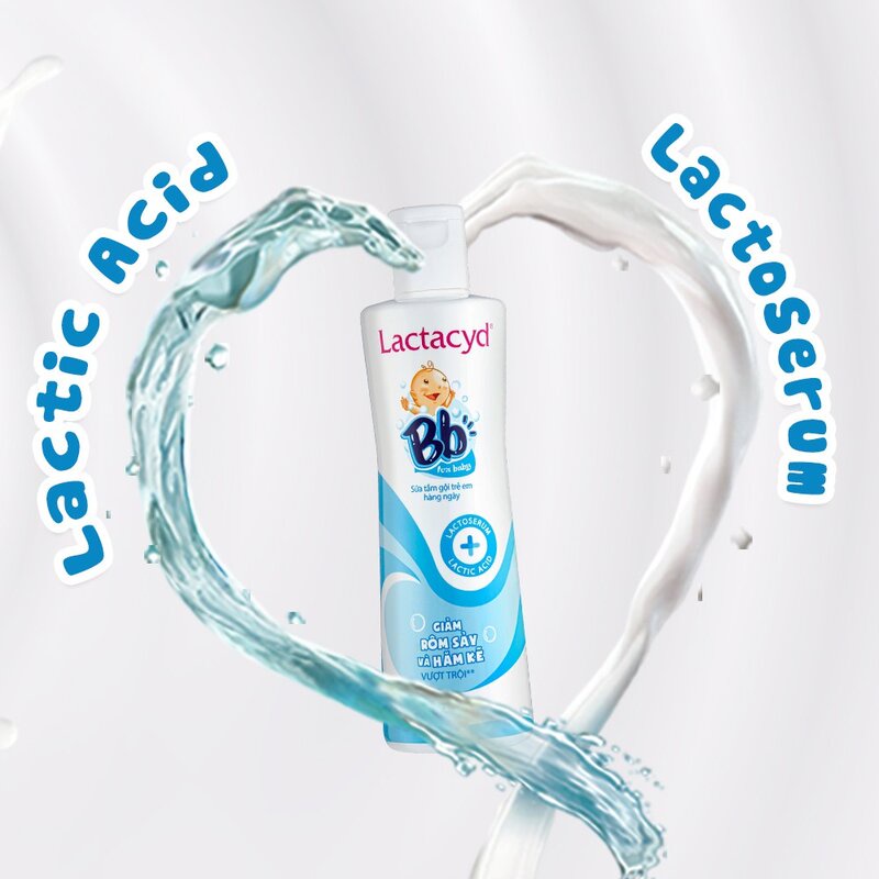 Sữa Tắm Gội Trẻ Em Lactacyd Bb Giảm Rôm Sảy &amp; Hăm Kẽ Vượt Trội 250ml