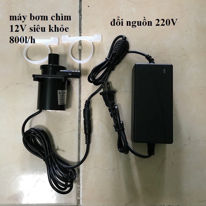 bơm nước mini 12V + bộ đổi nguồn