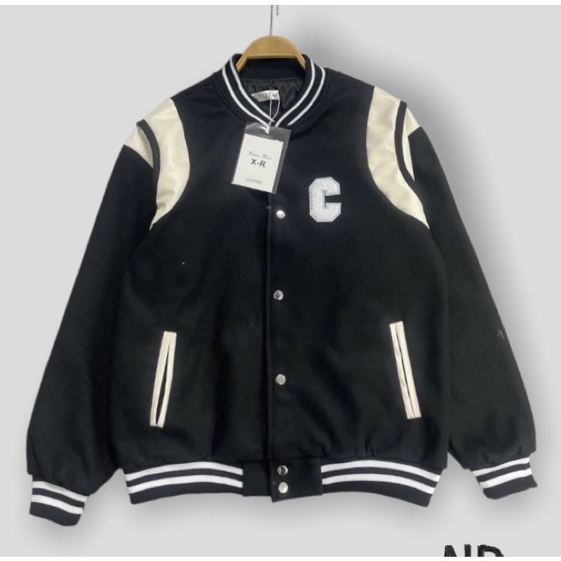 Áo khoác cổ bomber phong cách hàn quốc có hoạ tiết phối viền, Áo khoác thời trang đôi thu đông btshop từ 45 đến 75 kg