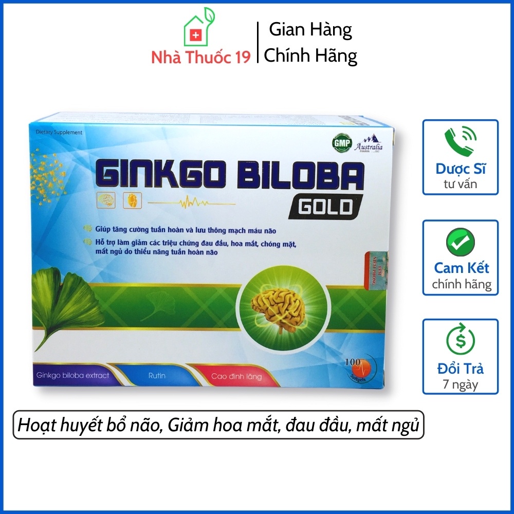 Hoạt Huyết Nhất Nhất Hộp 30 Viên Chính Hãng Giúp Bổ Máu Tăng Tuần Hoàn Máu Não Ngừa Tai Biến Đau Đầu Hoa Mắt Chóng Mặt