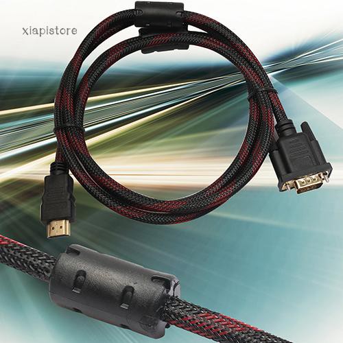 Dây cáp chuyển đổi cổng HDMI đực sang VGA HD-15 đực 15 Pin