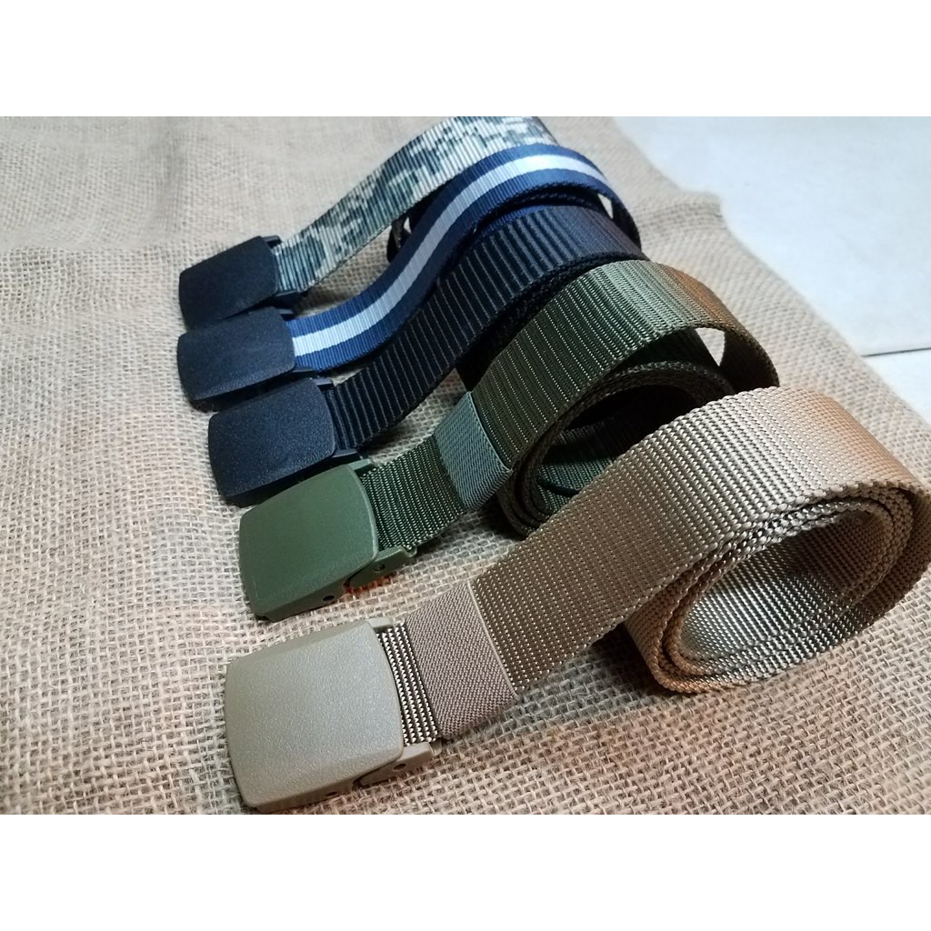 Thắt lưng vải bút nịt mặt nịt nhựa dành cho người dị ứng kim loại, màu rằn ri  ACU, hình chụp thật tại shop