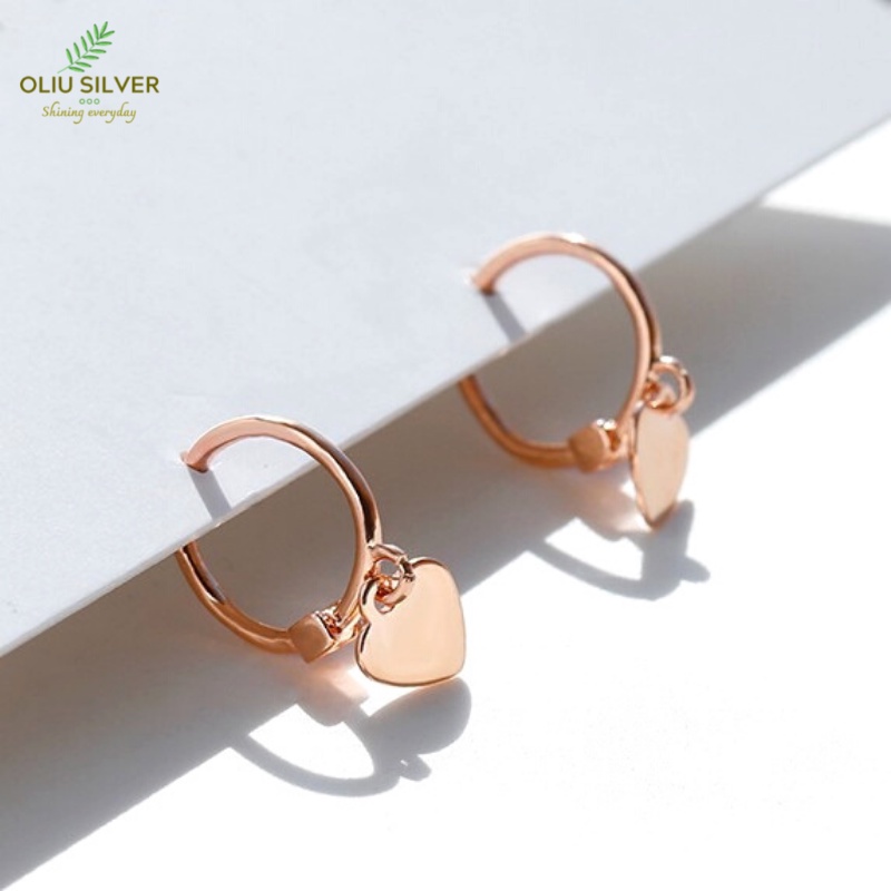 Bông Tai Bạc S925 Khoen Tròn Nhí Mini Hoop Trái Tim – Ngôi Sao Trẻ Trung Cá Tính | Khuyên Tai Nữ Trang Sức Bạc 925