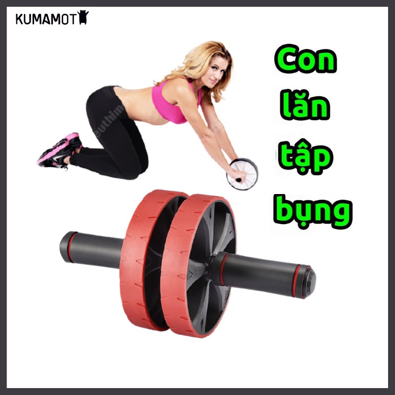 CON LĂN TẬP CƠ BỤNG 2 BÁNH TẶNG THẢM LÓT CHỐNG ĐAU GỐI, GIÚP SĂN CHẮC CƠ NGỰC VÀ CƠ BỤNG