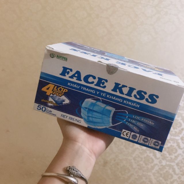 Hộp 50 Cái Khẩu Trang Y Tế 4 Lớp Kháng Khuẩn