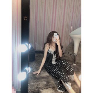 set lụa satin phối ren