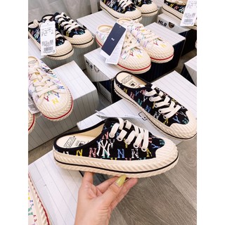 [AUTHENTIC]GIÀY MLB MULE MONOGRAM RAINBOW