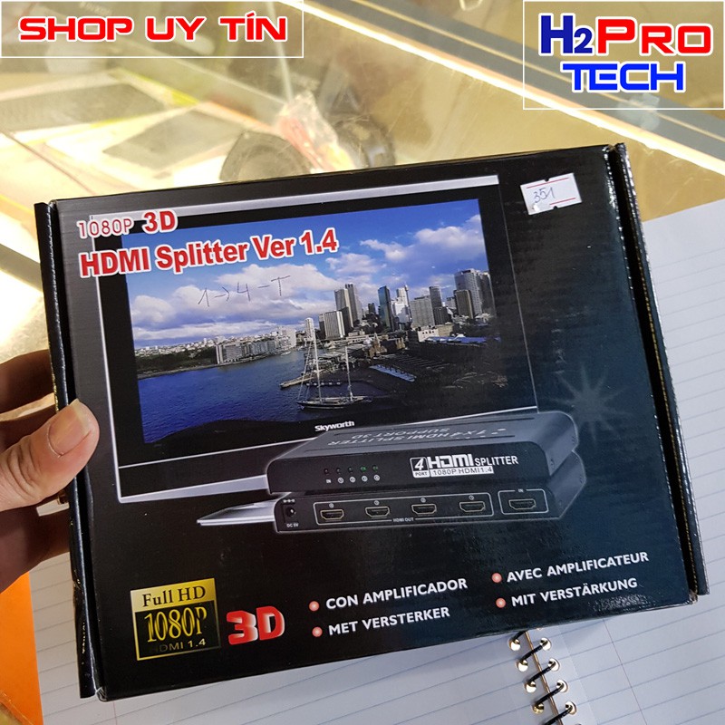  Bộ Chia HDMI 1 Ra 4 – HDMI Splitter 1x4 Chính hãng