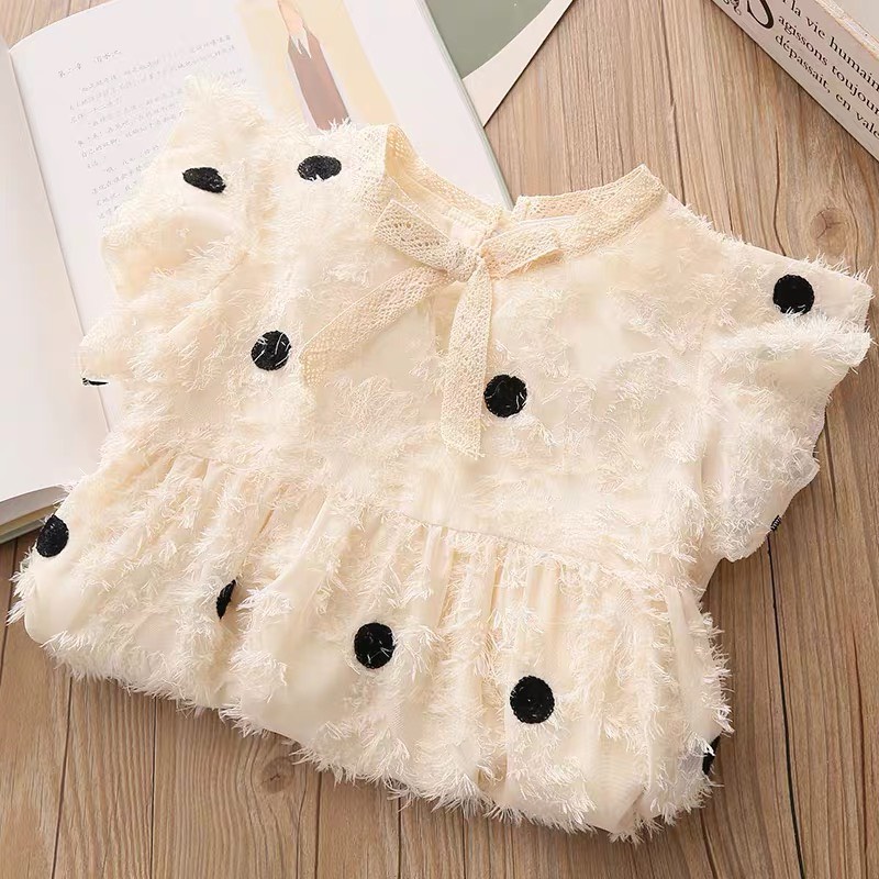 Váy bé gái dáng xòe công chúa chấm bi phong cách Hàn Quốc VX03 - BÉ NHÀ THỊ