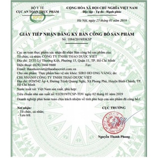 Siro Ho Ong Vàng