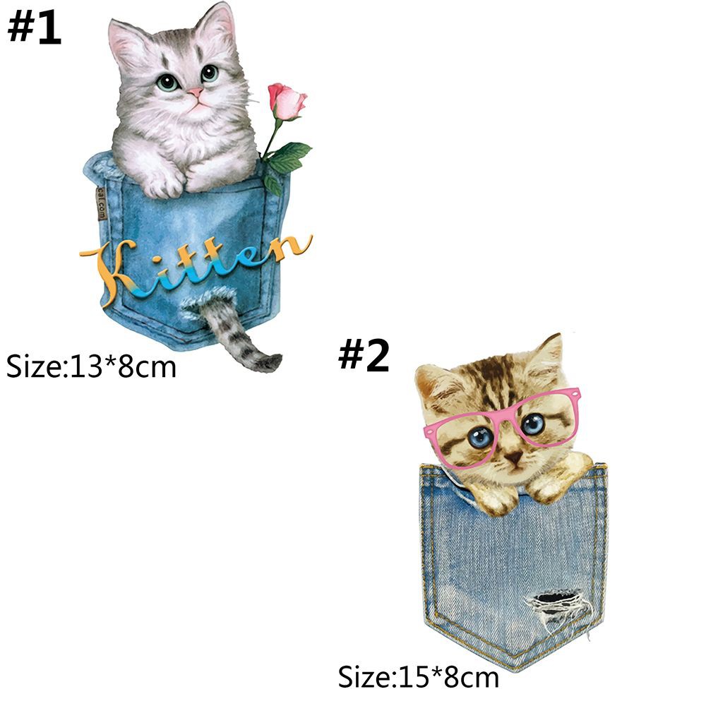 💕FAY💕 Press Cat Patches A-level DIY Printing Heat Transfer Stickers Dresses Cute Clothes T-shirt Washable Iron on Appliques