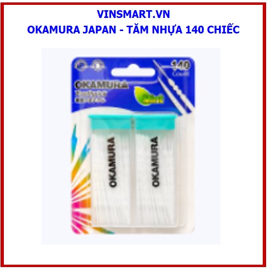 Tăm nhựa nhà khoa OKAMURA Nhật Bản hộp 140 chiếc ăn toàn cho người sử dụng