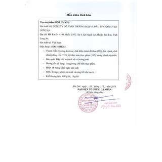 Bột Chanh Chavi1KG[NHÀ CUNG CẤP]