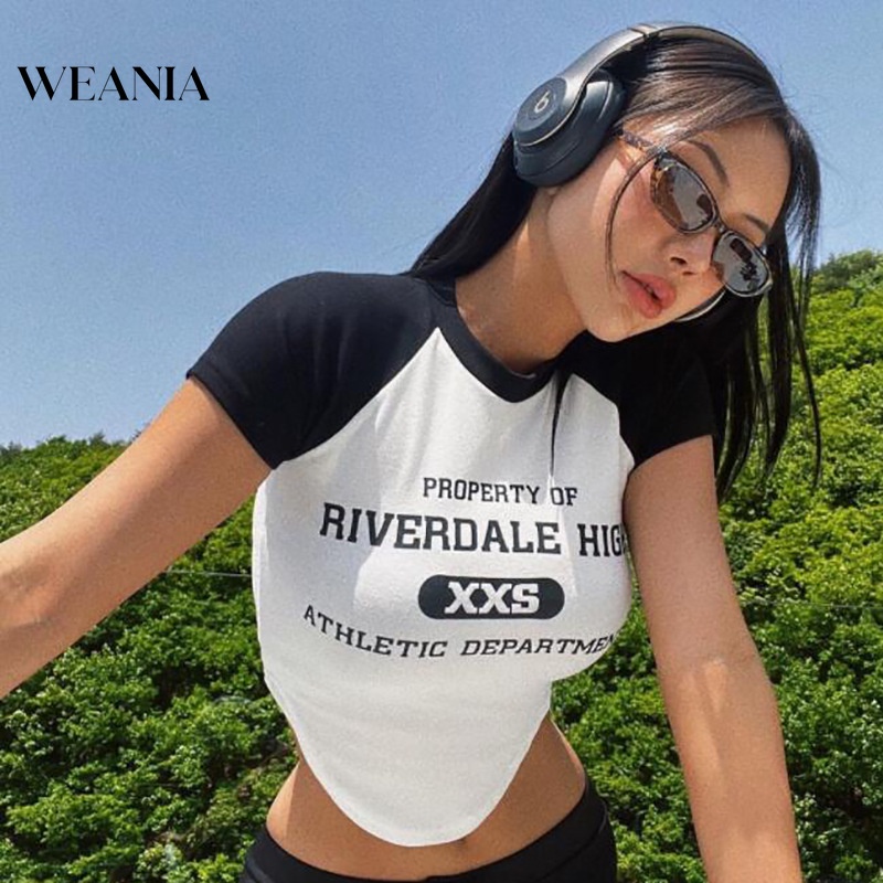 Áo Croptop In Chữ Màu Sắc Trẻ Trung Quyến Rũ Dành Cho Nữ