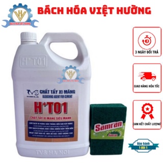 Chất tẩy xi măng Ht01 loại 1.8lít , chất tẩy gạch ron mạnh nhất làm sạch mảng bám xi măng, ố vàng trên mọi bề mặt