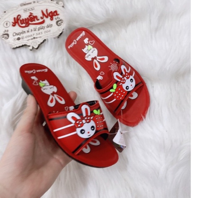 Dép lê bé gái size 26-36 hình thỏ
