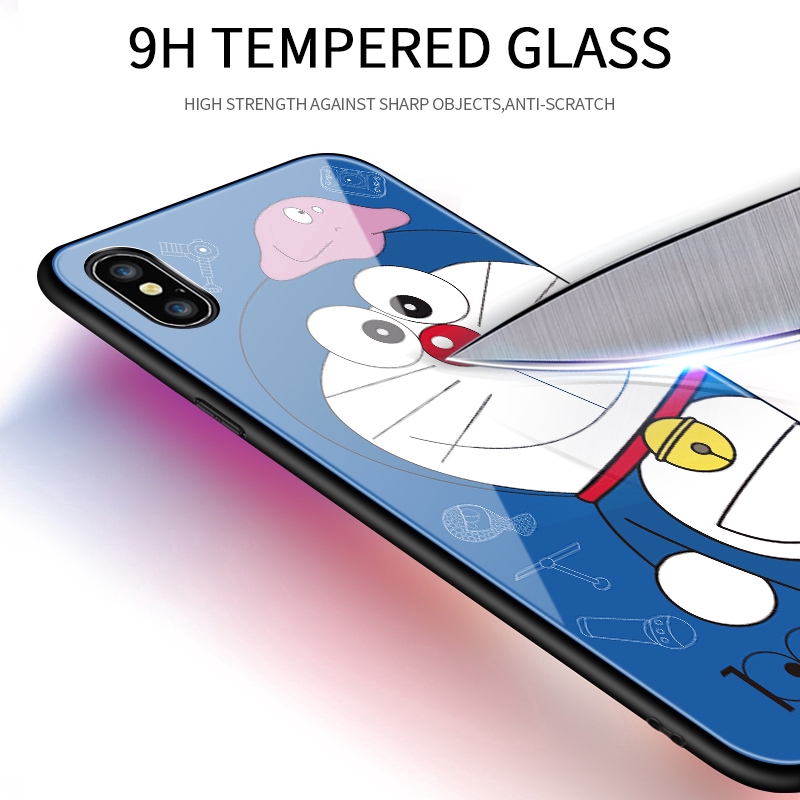 iPhone X XS XR 11 Pro Max For Phone Case Cartoon Doraemon Cat Hard Casing