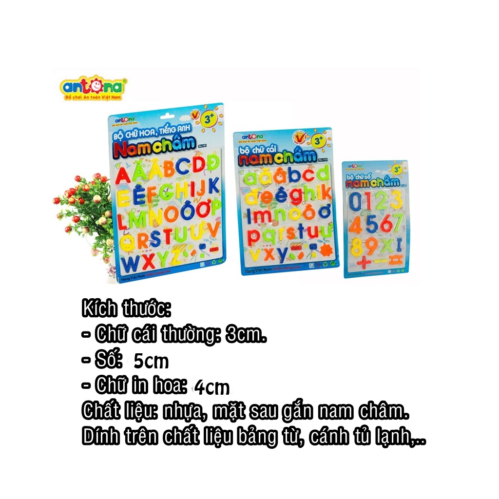 [Mã LIFETOYS1 giảm 30K đơn 99K] Bộ chữ cái nam châm cho bé dạy bé học hàng Antona