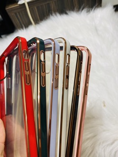 Ốp viền vuông trong suốt viền màu chính hãng likgus