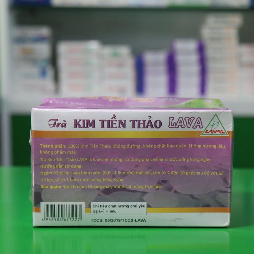 Trà Kim Tiền Thảo LAVA - Hỗ Trợ giảm Sỏi Niệu, Sỏi Mật (Hộp 30 gói)