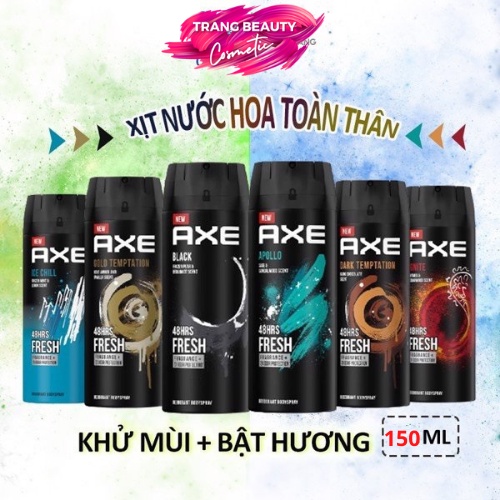 Xịt Khử Mùi Cơ Thể Axe Body Spray for Men ngăn mùi cơ thể, hương thơm sang trọng