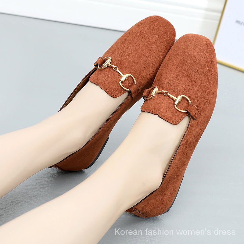 Women's Shoes2020New Loafers Spring Soft Bottom Comfortable Versatile Single-Layer Shoes Women's Fashion Casual Shoes Flat Driving Shoes