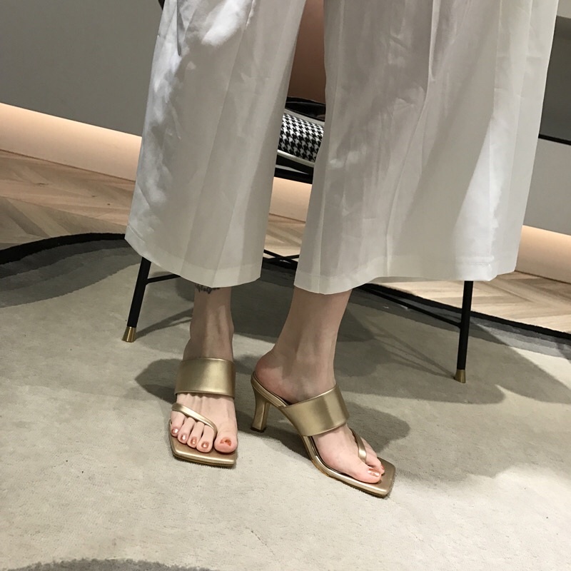 ✨💕Dép cao gót xỏ ngón kết hợp quai ngang bản to