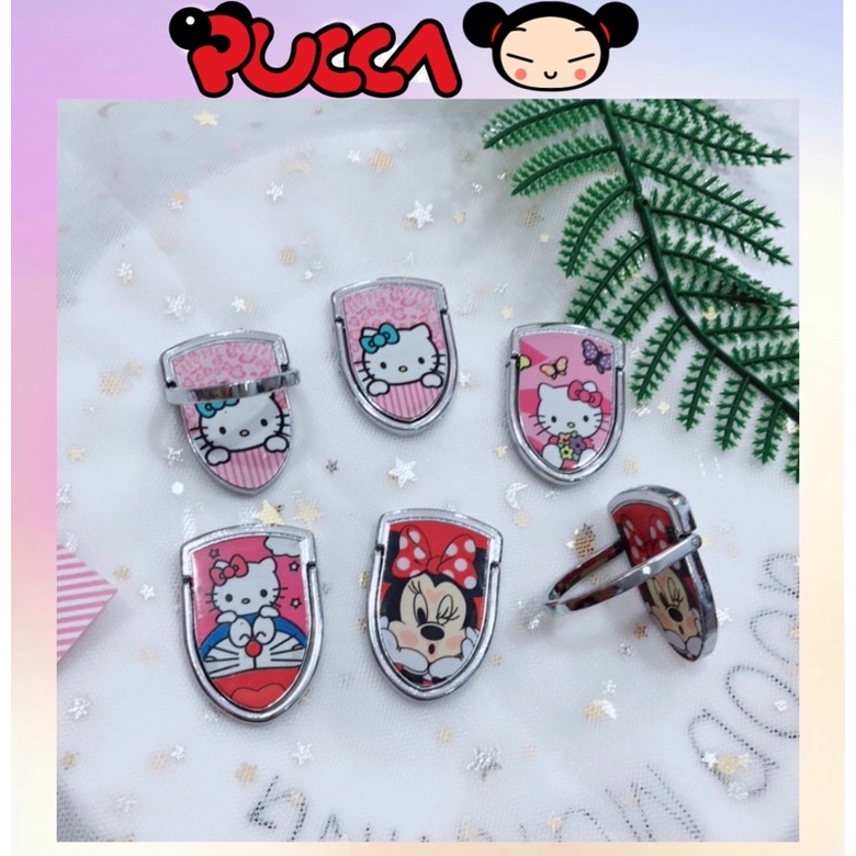 Nhẫn iRing Giá Đỡ Điện Thoại Hình Kitty, Mickey, Doraemon