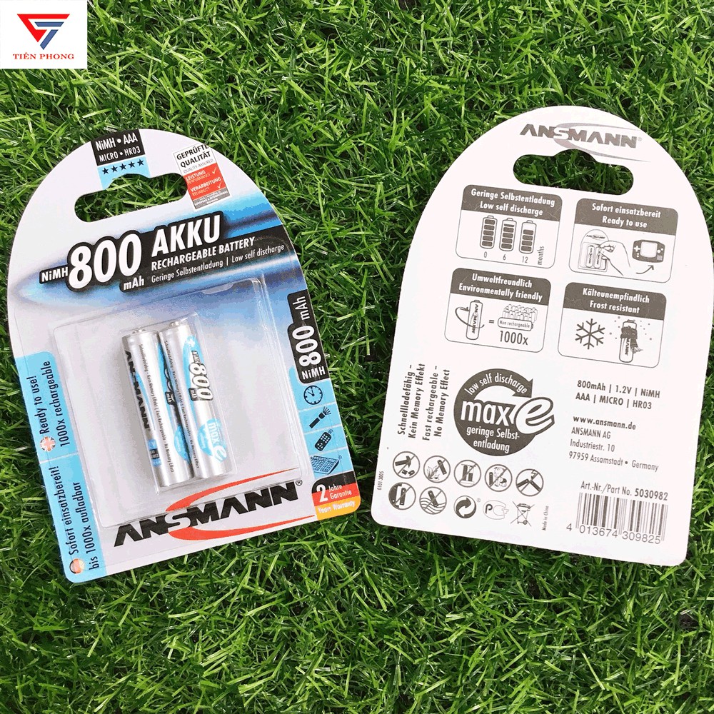 Pin sạc đũa AAA Ansmann 800mAh chính hãng