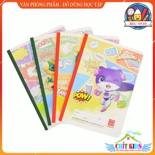 Vở 4 ô ly vuông School ✯ Super Heroes ✯ Hồng Hà ✯ 80 trang - MS: 0549 (định lượng 100g/m2 - độ trắng 82% ISO)