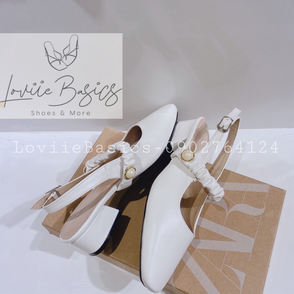 SỤC NỮ LOVIIE BASICS - GIÀY THỜI TRANG BÍT MŨI GÓT VUÔNG 3 PHÂN - GIÀY MŨI NHỌN ĐÍNH NGỌC G211125