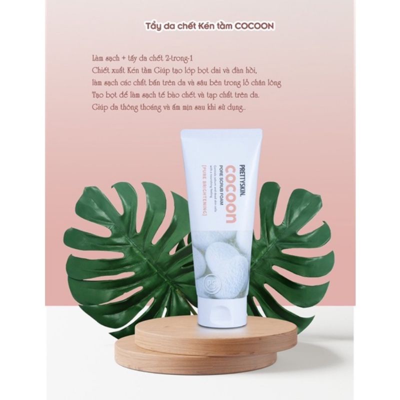 Sữa rửa mặt tẩy da chết cocoon Prettyskin 150ml