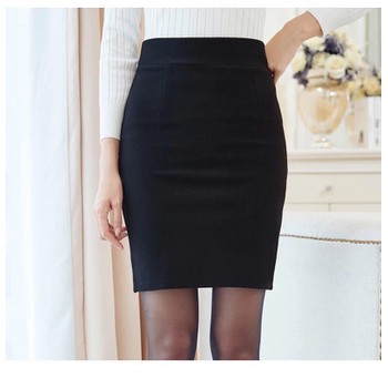 chân váy dạ ôm xẻ sau