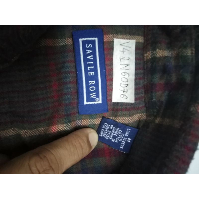 Áo sơ mi flannel caro secondhand size trên 70kg