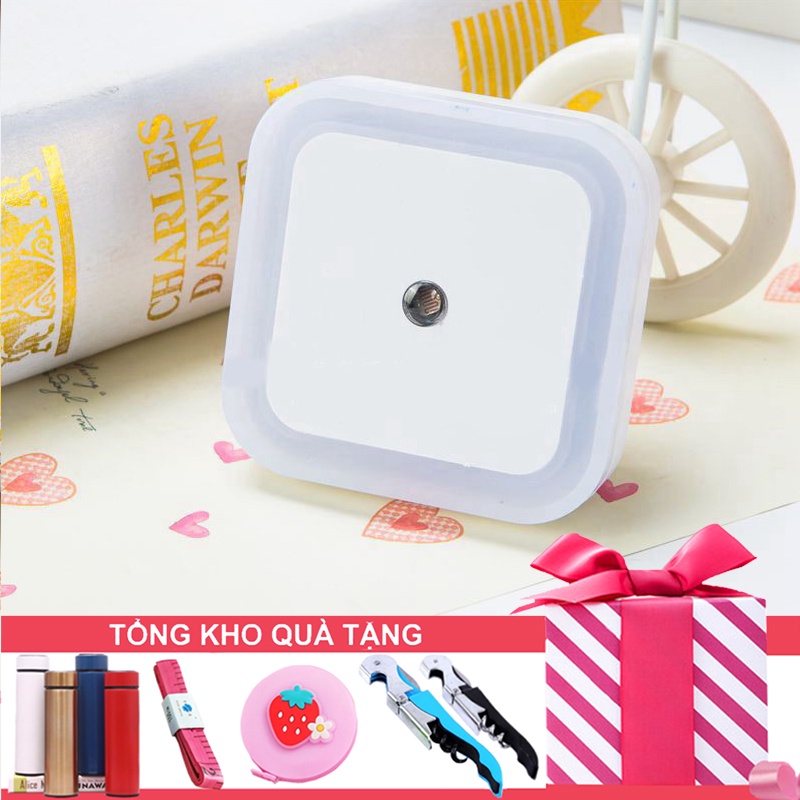 Đèn Ngủ Cảm Ứng Ánh Sáng Kiểu VUÔNG, Tự Động Bật Vào Buổi Tối - Bảo Hành 1 Tháng