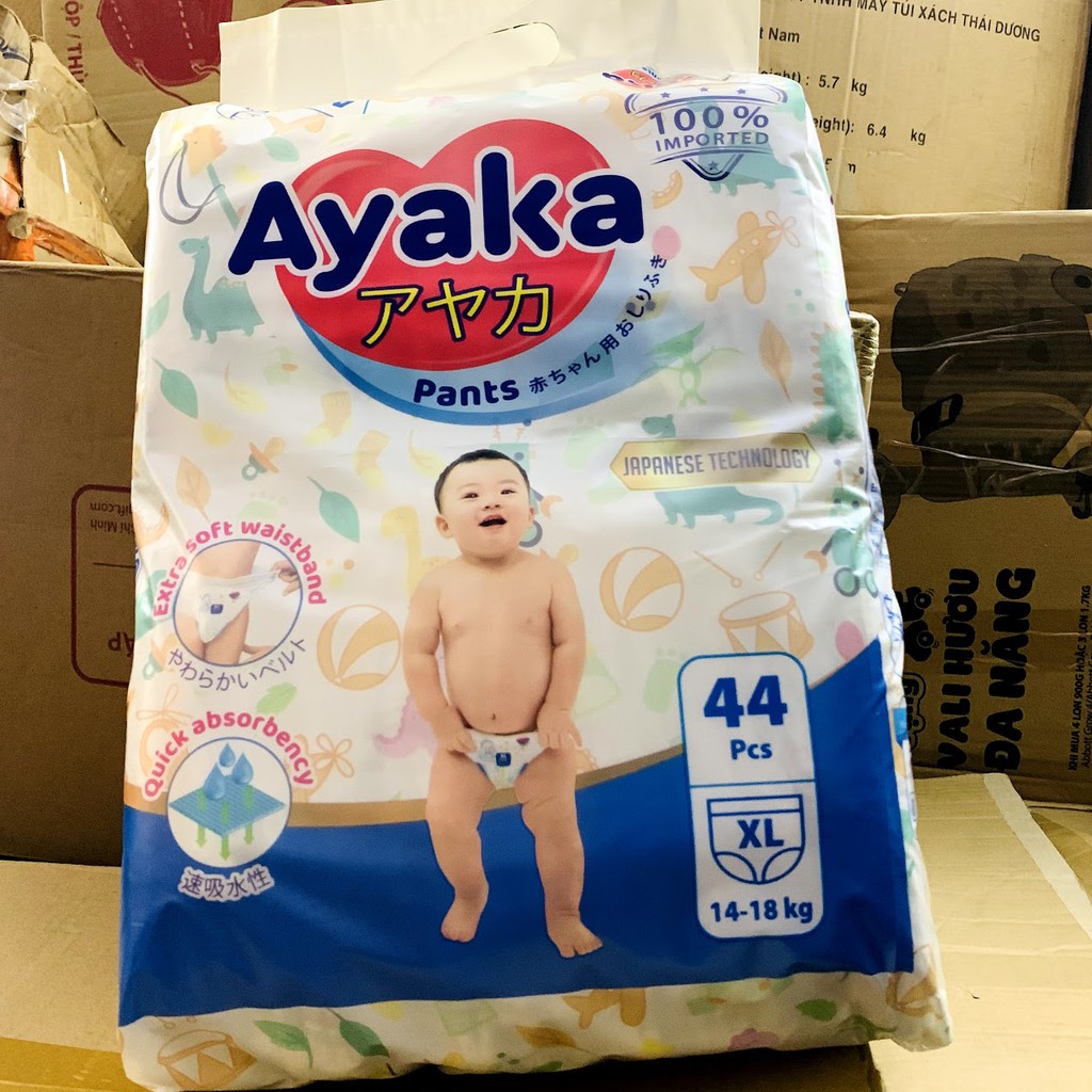 Tã quần trẻ em AYAKA XL44x4 44 miếng/gói dành cho bé 11-18kg - Thương Hiệu AYAKA -