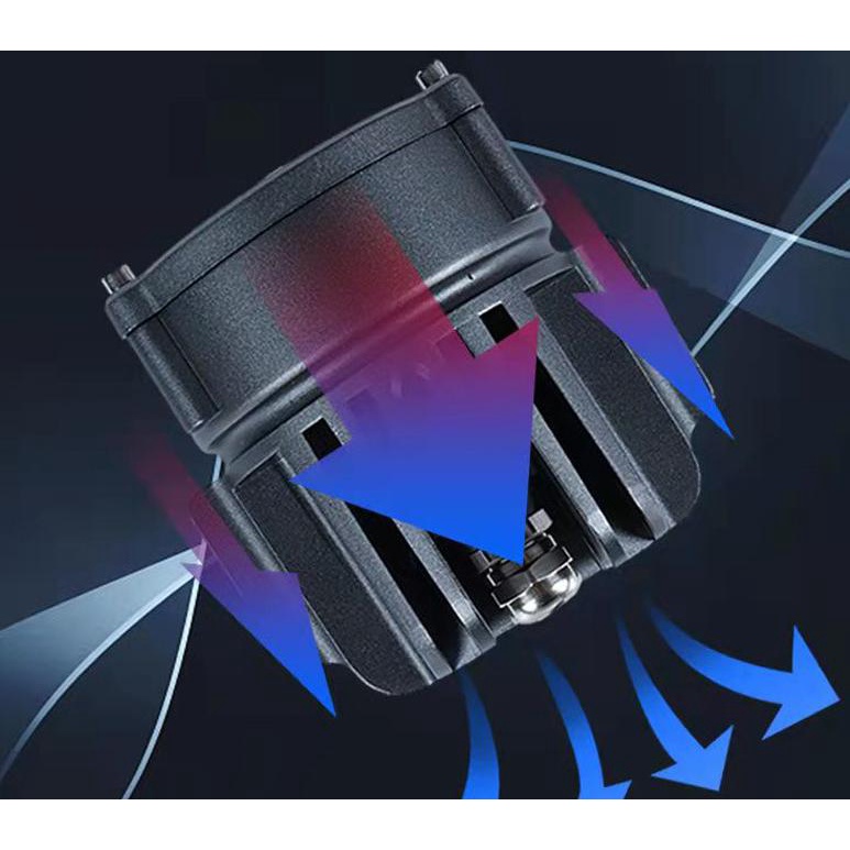 Đèn trợ sáng xe máy bi led pha và cos laser 60w cao cấp